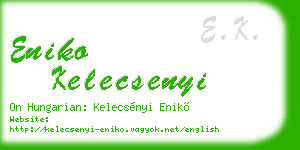 eniko kelecsenyi business card