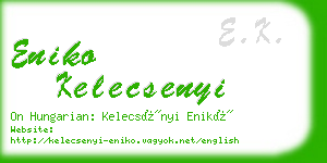 eniko kelecsenyi business card